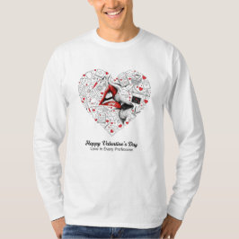 看護師 エンジニア 教師 プロフェッショナル バレンタイン ハート Tシャツ
