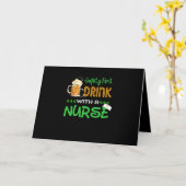 看護師 ギフト | 安全第一  看護師と一緒に飲もう カード (黄色い花)