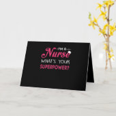 看護師 ギフト | 私は看護師よ あなたのスーパーパワーって何？ カード (黄色い花)
