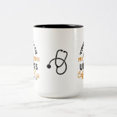 看護師 コーヒー ラブマグ ギフト ヘルスケア 面白い名言 ツートーンマグカップ (中央)