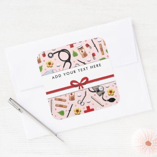 看護師 スクエアシール (封筒)