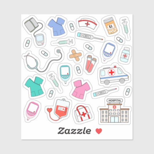 看護師 ドクター ヘルスケア 病院職員 ブジョー プランナー シール (シート)