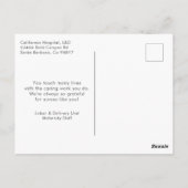 看護師 ハートマーク 感謝 ポストカード (裏面)