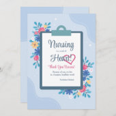 看護師 フローラル サンクス インビテーション (正面/裏面)