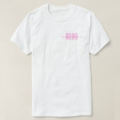 看護師 モダン エレガント ピンク スクリプト Tシャツ (デザイン正面)