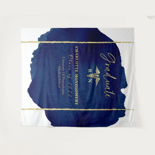 看護師 医療 ケアドゥセウス 卒業 背景 タペストリー (正面(横))