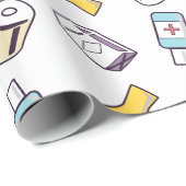 看護師 医者 ラッピングペーパー (ロールコーナー)