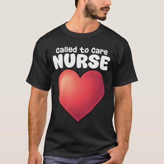 看護師 - 愛を込めてケアをするために呼ばれた Tシャツ (正面)
