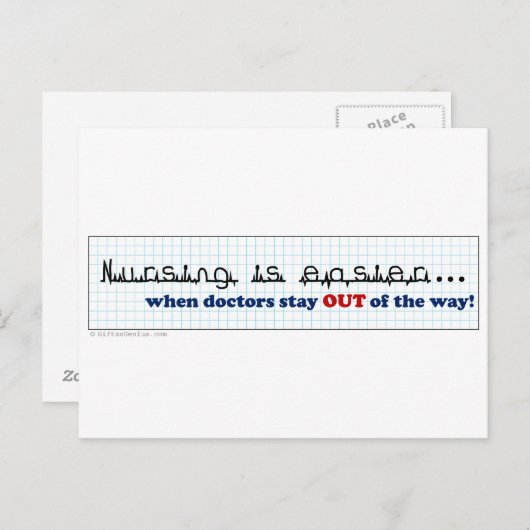 看護師 - 私に仕事をさせてください ポストカード (正面/裏面)