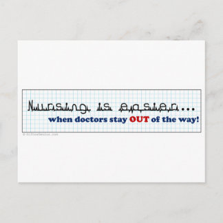 看護師 - 私に仕事をさせてください ポストカード