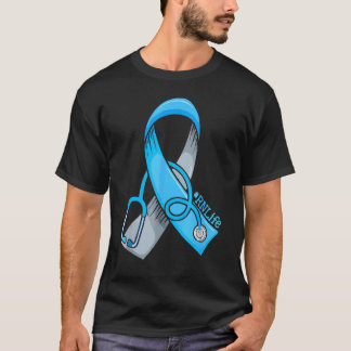 看護師 糖尿病啓発 ブルーリボン 看護 RN Li Tシャツ