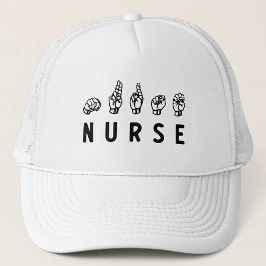 看護師 ASL ハンドサイン言語 看護学卒 RN ギフト キャップ (正面)