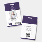 看護師 RN 医療用IDバッジ バッジ (正面&裏面)