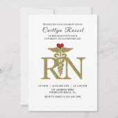 看護招待状、ナース卒業、卒業試験 招待状 (正面)