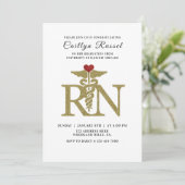 看護招待状、ナース卒業、卒業試験 招待状 (スタンド正面)