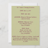 看護招待状 招待状 (裏面)