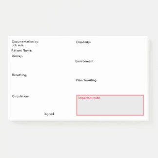 看護文書ポストイット。 ポストイット