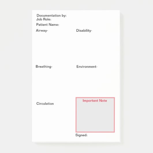 看護文書ポストイット（垂直） ポストイット (正面)