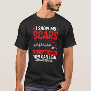 看護暴力の私の傷を癒すナース虐待 Tシャツ