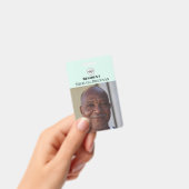 看護気にまたは退職者のティール（緑がかった色）写真ID バッジ (Handheld)