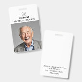 看護気にまたは退職者の写真ID バッジ (正面&裏面)