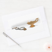 看護灯及び聴診器 長方形シール (封筒)