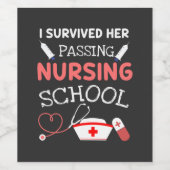 看護生き延び生活 ワインラベル (シングルラベル)