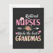 看護生活|退職したナース祖孫 インビテーションポストカード (正面/裏面)