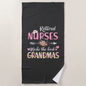 看護生活|退職したナース祖孫 ビーチタオル (正面)