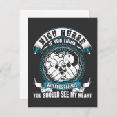 看護生活| Nicuナース私の手がいっぱい サンキューカード (正面/裏面)