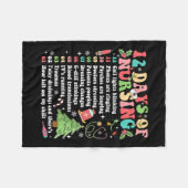 看護病院の12日クリスマスナースクリスマス フリースブランケット (正面(横))