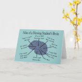 看護笑わされる学生「脳」の贈り物 カード (黄色い花)