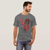 看護管理者プレイドヒョウ愛ハートメス Tシャツ (正面フル)