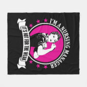 看護管理者 フリースブランケット (正面(横))