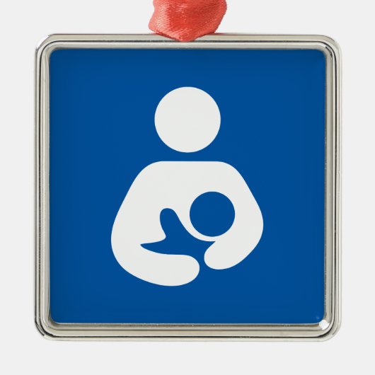看護/母乳で育てる記号 メタルオーナメント (正面)