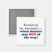 看護 – 私に仕事を任せる マグネット (正面/裏面)