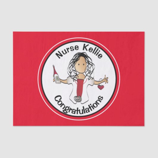 看護RN LPN CNA卒業パーティギフト 薄葉紙 (正面)