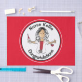 看護RN LPN CNA卒業パーティギフト 薄葉紙 (クラフト)