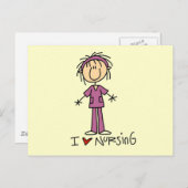 看護Tシャツとギフトが大好き ポストカード (正面/裏面)