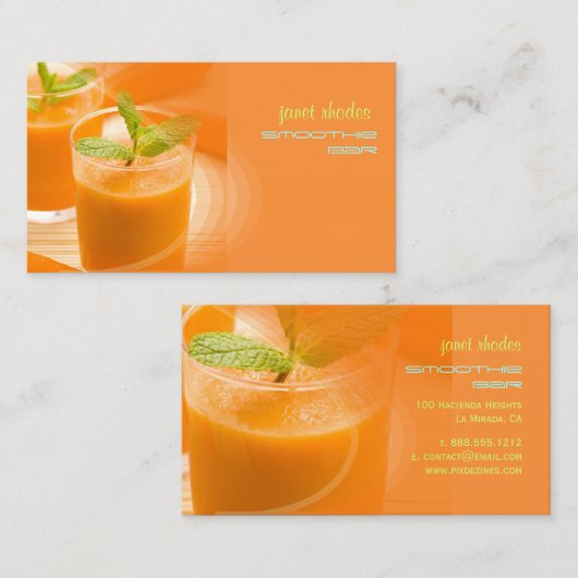 県産の新鮮なニンジンのジュース 名刺 (正面/裏面)