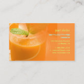 県産の新鮮なニンジンのジュース 名刺 (裏面)