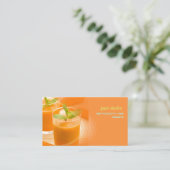 県産の新鮮なニンジンのジュース 名刺 (スタンド正面)