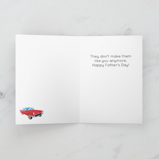 真おもしろいのクラシック車プンファーザーズデイカード カード (内部)