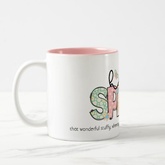 真おもしろいのハロー春セラミックマググ ツートーンマグカップ (左)