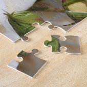 真かわいらし白バラ花愛、ロマンス ジグソーパズル (側面)