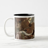 真ちゅう製の蛇に苦しむ古代イスラエル人 ツートーンマグカップ (左)