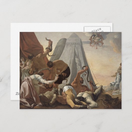 真ちゅう製の蛇に苦しむ古代イスラエル人 ポストカード (正面/裏面)