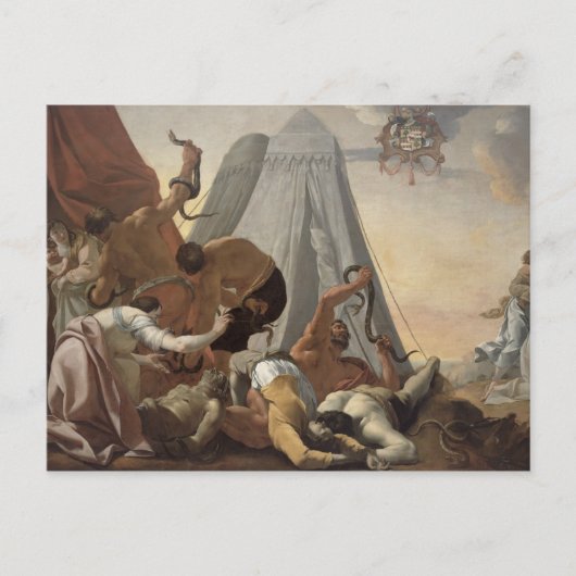 真ちゅう製の蛇に苦しむ古代イスラエル人 ポストカード (正面)