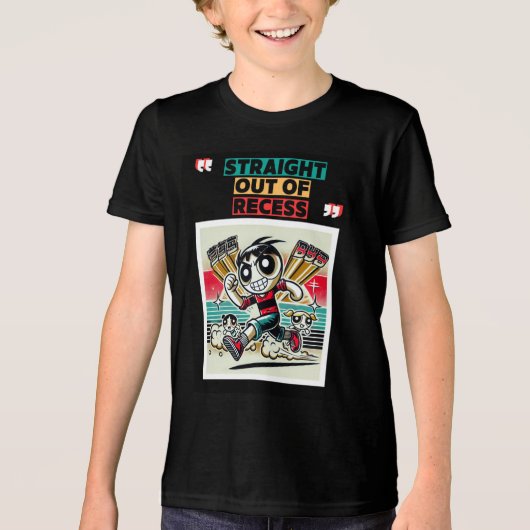 真っすぐ奥まった トライブレンドTシャツ (正面)