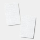 真っ白で特徴のない面が全体に広がっている バッジ (正面&裏面)